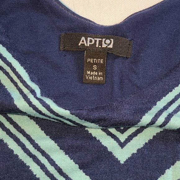 Blue stripped long sleeveless tank dress. S Petite - Picture 3 of 7